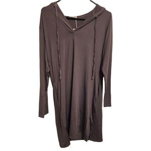 Wildtrest long-sleeved hooded gray swimsuit cover size small oversized
